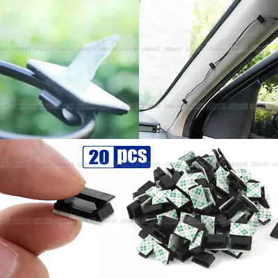 Adhesive Clamp Wire Cord Clip Cable Holder Tie Clips  Organizer Car Accessories • $2.09