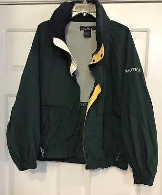 Nautica Mens M Multicolored Nylon Vtg Jacket Hood In Collar • $18.99