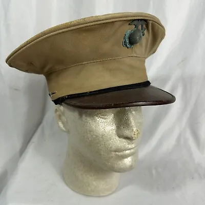 WW1 USMC Marine Corps Visor Parts Hat W/ EGA Screwback Pin • $400