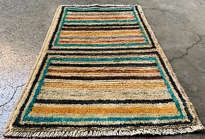 $34.99 • Buy Authentic Hand Knotted Afghan Gabbah Gabbeh Wool Area Rug 2.2 X 1.4 Ft (2594 PW)