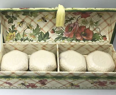 Punch Studio SOAP - 4  HONEYCOMB Scented Soaps In Floral Decorative Box GS1A-103 • $14.99