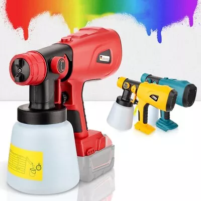 800ML Electric Spray Gun For Dewalt 18V Li-ion Battery Cordless Paint Sprayer • $42.29