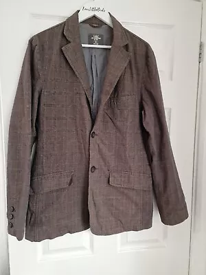 H&M LOGG Mens Brown Check Jacket Medium • £6.99