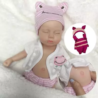 13in Reborn Baby Doll Full Silicone Body Mini Preemie Lifelike Girl W/ Clothes • $140.13