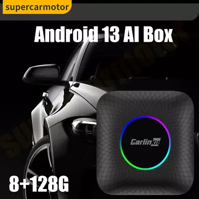 Android Auto Carplay 8+128G Android13.0 LED Ai Box Multimedia Players Wireless • $165.99