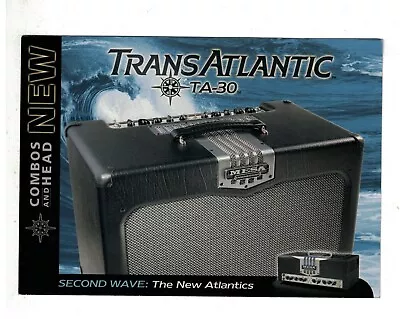 Advertising Card For Mesa?b00gie Trans Atlantic TA-30 Amp • $12