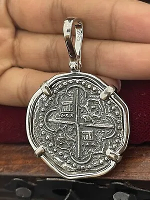 $350 • Buy ATOCHA Solid Heavy Silver Coin Pendant - Treasure Shipwreck Coin Jewelry