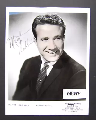 Country Music Singer MARTY ROBBINS Autograph: Signed Vintage 8x10 Photo • $20