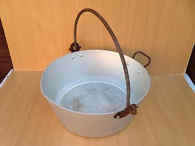 Large Vintage Metal Aluminium Jam Making Pan Pot 13 Inch Diameter • £11.99