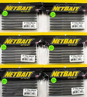 (lot Of 6) Netbait Flex Worm 5  Tilapia Magic E2407 • $0.99