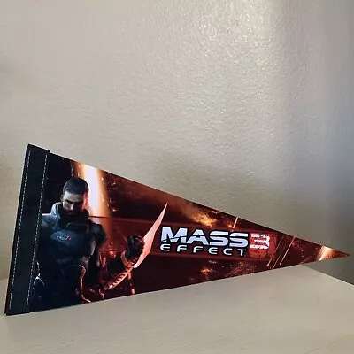 Official Mass Effect 3 Felt Pennant Flag N7 Commander Shepard Rare Promo Item • $57.77