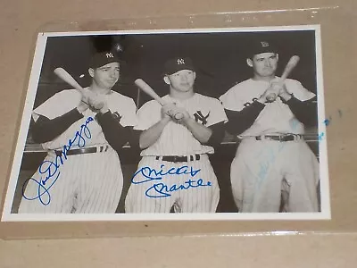 Mickey Mantle Dimaggio Ted Williams Autograph Auto Signed Photo No COA Rare G19 • $99