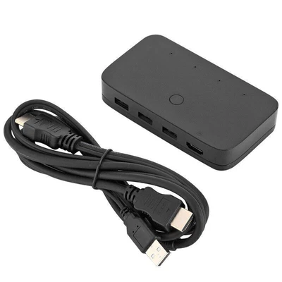 4 Port HDMI KVM Switcher 4 In 1 Out USB Switch Splitter For Monitor Keyboard • $41.89