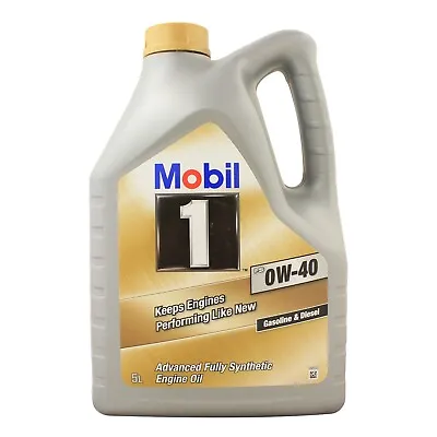 Mobil 1 FS 0W-40 0W40 Advanced Fully Synthetic Multigrade Engine Oil 5 Litres 5L • £55.95