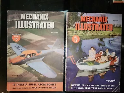 Mechanix Illustrated August & December 1946 Lot Magazine Vintage • $12