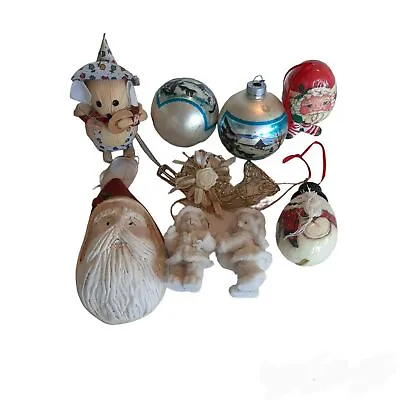 $10 • Buy Vintage Christmas Ornaments Assorted Lot Of 9