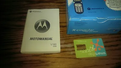 Motorola V180 Cell Phone Box & Manual Only 2004 Cingular Vintage  • $19.99