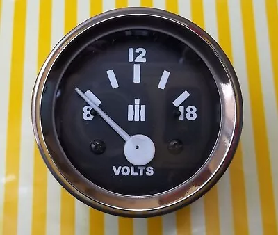 IH Tractor Volt Gauge Voltmeter VDO Type 2-1/16 /52mm 12V W/wire Harness • $16.96