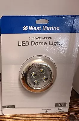 Boat Lighting West Marine Surface Mounted LED Dome Light White Bulb 127 Lumens • $16