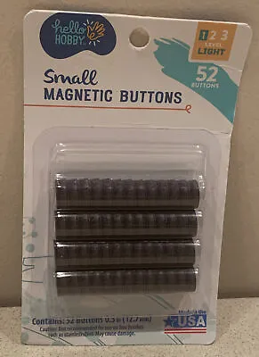 52 Pieces Magnetic Buttons 1/2  X 3/16  Magnet Hobby Science.  NEW • $4.88