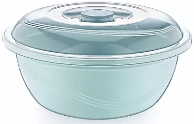 Plastic Basin With Lid Large Round Mixing Bowl Bread Dough Proofing (3 SIZES) • £10.99