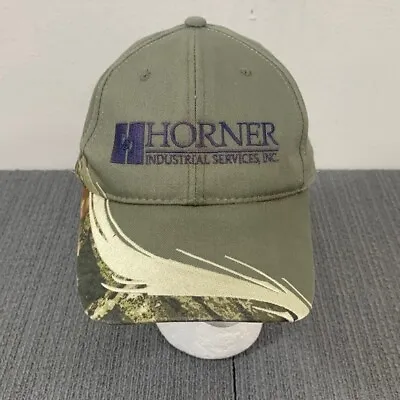 Horner Industrial Services Baseball Hat Mens OSFM Green Mossy Oak OC Strapback • $6.99