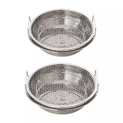 Frying Oil Filter Tray French Fries Holder Stainless Steel Vegetable Drainer • £15.72