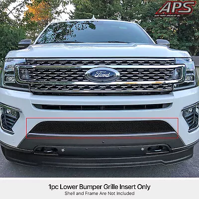 Fits 2018-2024 Ford Expedition Lower Bumper Stainless Black Mesh Grille Insert • $80.99