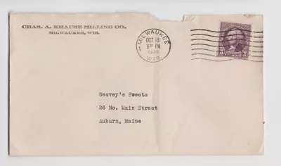 1935 Chas A Krause Milling Co - Milwaukee Wisconsin Canceled Cover • $2.99