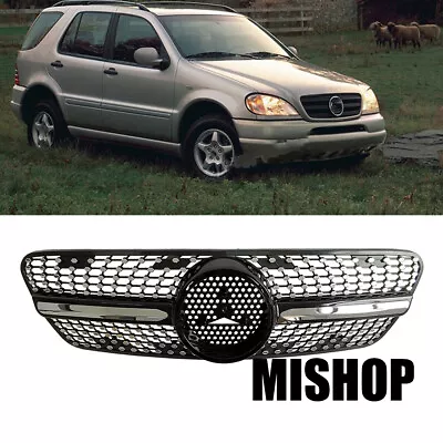 W163 Grill With Star Emblem Grilles Body Kit TrimFor Mercedes ML-Class 1999-2004 • $199