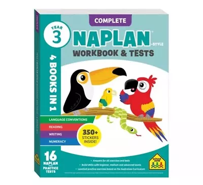 NAPLAN New 4books In One Book Complete Workbook And Test Year 3 Australia • $68