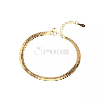 £3.99 • Buy Shiny Flat Plain Snake Bone Chain Stainless Steel Foot Anklet Ankle Bracelet UK
