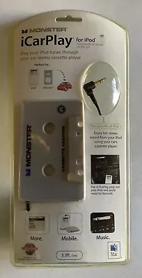 New Sealed Monster ICarPlay Cassette Tape Car Adapter For IPod Mp3 CD Player • $12