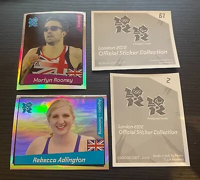 Panini London 2012 Olympic And Paralympic Games Shiny Foil Stickers • £10.30