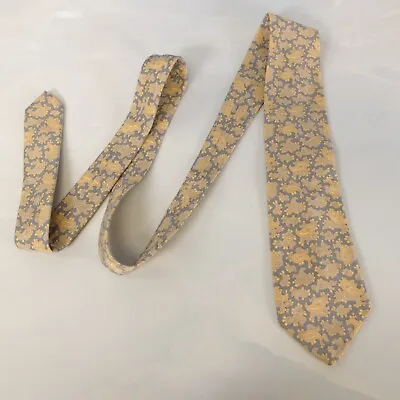 Neck Tie Mens Yellow Paisley Silk Ancient Madder Boho ITALY LOUIS INTERNATIONAL • $15.88
