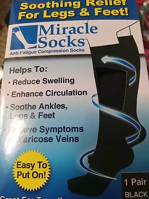 Miracle Socks Anti-Fatigue Compression Socks ~As Seen On TV® Size L/XL • $7.99