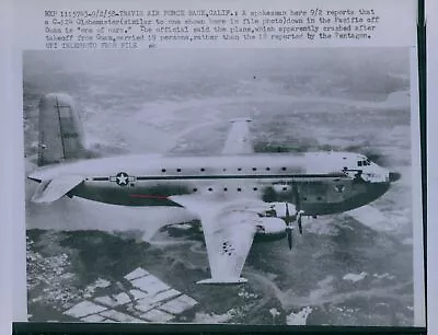 1958 USAF C-124 Globemaster In Flight Wire Photo • $24.99