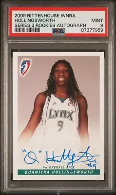 2009 Rittenhouse WNBA Quanitra Hollingsworth Rookie Autograph PSA 9 VCU Rams • $39.99