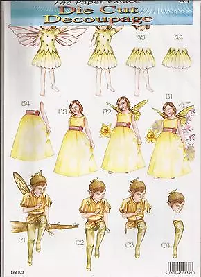 Fairies Decoupage Sheet A4 Die Cut 3D (051-873) • £2.50