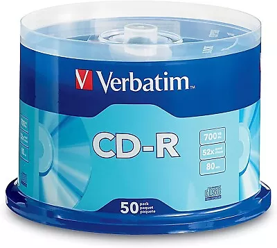 CD-R 700MB 80 Minute 52X Recordable Disc 50 Pack Spindle • $40.35