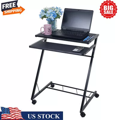 Portable Desk Rolling Laptop Cart With Casters Over Bed Hospital Table Stand US • $37.05