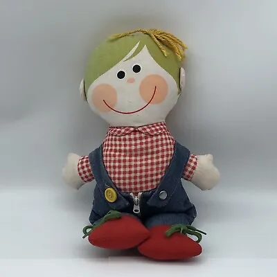 Vintage 1976 Playskool Dapper Dan Play Doll 14” Learn To Dress Cloth Doll Dressy • $13.99