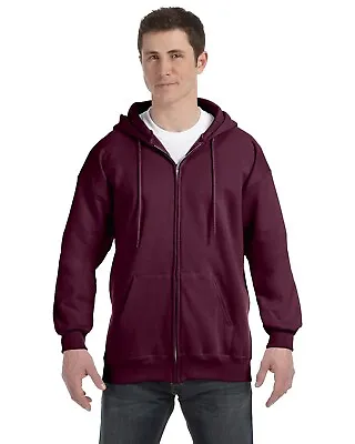 Hanes Unisex Full-Zip Hooded Sweatshirt Ultimate Cotton Heavyweight Hoodie  F280 • $48.32