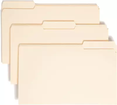 Standard File Folders 100 Count Manila 1/3-Cut Tabs Legal Size (15330) • $31.95