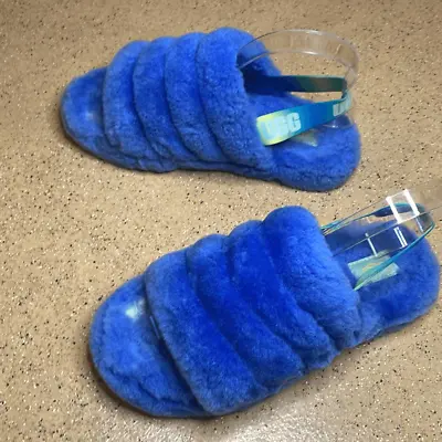 UGG Fluff Yeah Gradient Slide Mystic Blue US 5 • $27.99