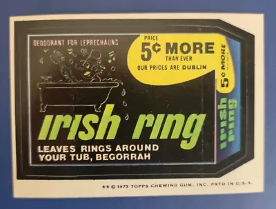 75 Wacky Packages Series 14 Tri-fold    Irish Ring  @@ Very Rare @@ • $32.95