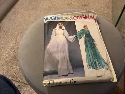 1977 Vintage VOGUE Sewing Pattern B38” Evening DRESS Size 16 Christian Dior 1553 • £2.99