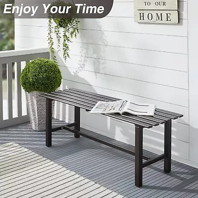 2-Person Park Bench Garden Patio Chair Yard Deck Seat Metal Home Outdoor Porch • $129.97