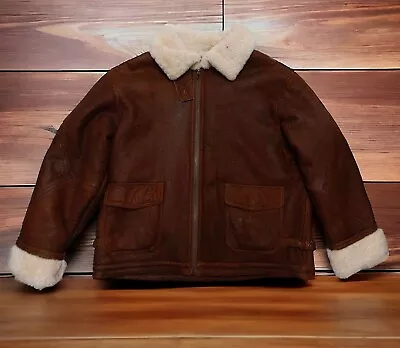 Mens AUTHENTIC Military REPLICA Jacket Genuine SHEARLING Winter Heavy RN 73456 • $195