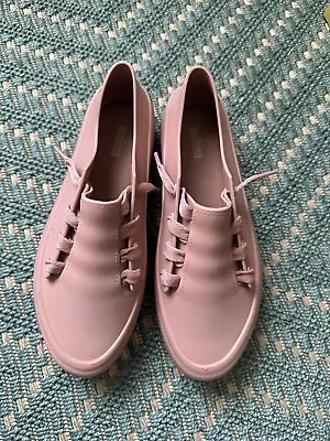 Melissa  Womens Ulitsa Jelly Sneaker Dusty Rose Pink Size 7 Good Condition • $35